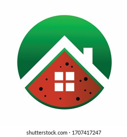 Home logo design with fruit shape alloy
