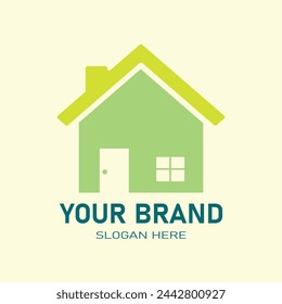 home logo design with a green theme