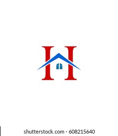 Home logo design H house vector