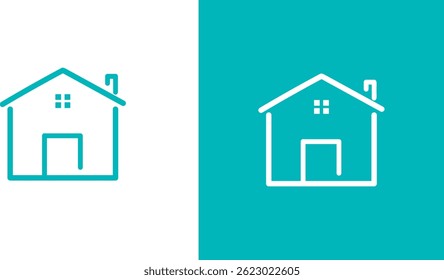 Home logo design. House icons set. Green House Logo. Simple house vector design. Building icon. Vector illustration.
