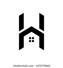 Home logo design inspiration . letter H logo template . house logo design template