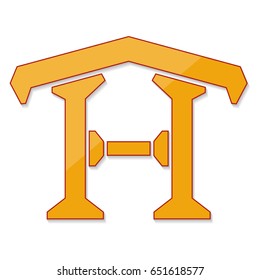 Home logo design isolate on white background vector illustration