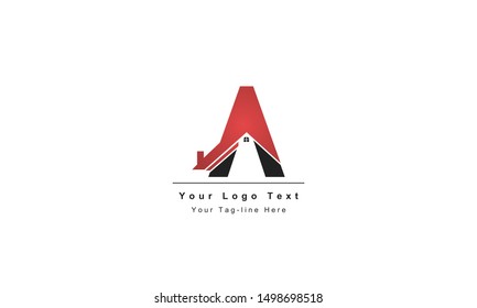 home logo design, the letter "A" is designed to be a symbol/Icon of the house vector