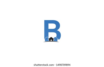 home logo design, the letter "B" is designed to be a symbol/Icon of the house vector