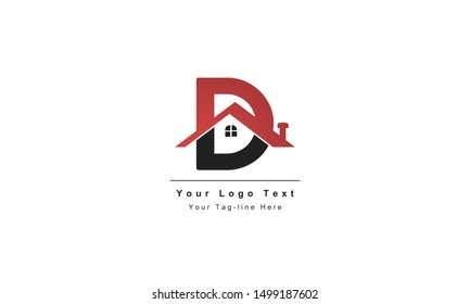home logo design, the letter "D" is designed to be a symbol or Icon of the house vector