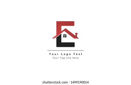 home logo design, the letter "E" is designed to be a symbol or Icon of the house vector