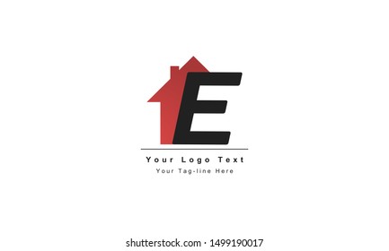 home logo design, the letter "E" is designed to be a symbol or Icon of the house vector