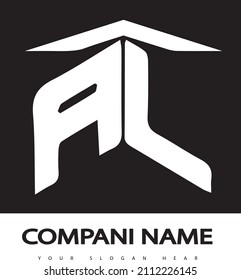 home logo design, the letter A L  is designed to be a symbol or Icon of the house vector.