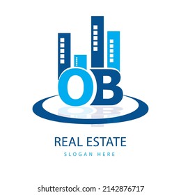 home logo design, the letter OB is designed to be a symbol or Icon of the house vector design Free Vector1
