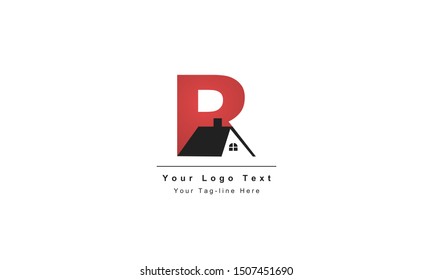 home logo design, the letter "R" is designed to be a symbol or Icon of the house vector, Real estate