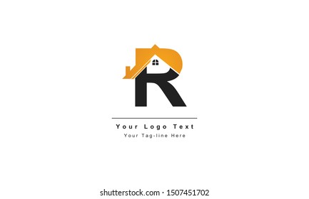 home logo design, the letter "R" is designed to be a symbol or Icon of the house vector, Real estate