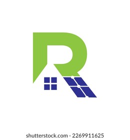 home logo design, the letter "R" is designed to be a symbol or Icon of the house vector.EPS 10