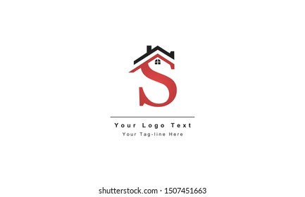 home logo design, the letter "S" is designed to be a symbol or Icon of the house vector, Real estate