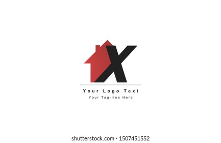 home logo design, the letter "X" is designed to be a symbol or Icon of the house vector, Real estate