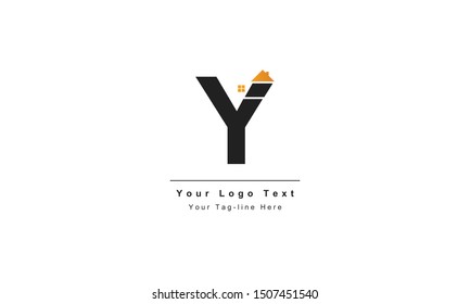 home logo design, the letter "Y" is designed to be a symbol or Icon of the house vector, Real estate