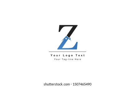 home logo design, the letter "Z" is designed to be a symbol or Icon of the house vector, Real estate