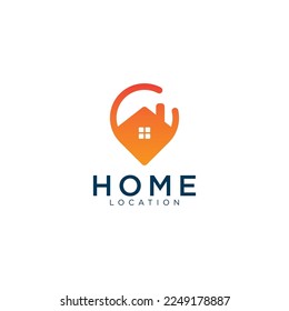 home logo design with location