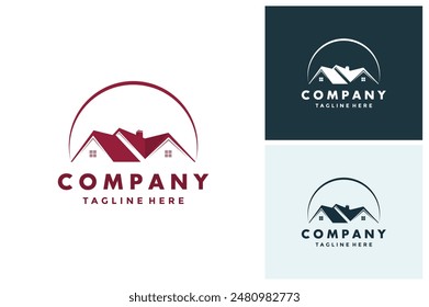 Home logo design. Realty, Property and Real estate logo concept. house roof icon, Real Estate logo, Roof Construction logo