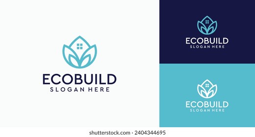 Home logo design in the shape of flower petals