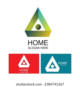 Home Logo Design, einfaches Konzept Premium Vector
