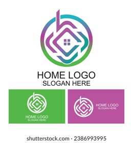 Home logo design simple concept Premium Vector
