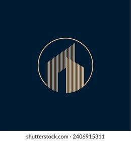 home logo design template, logo with abstract and minimalist shape style