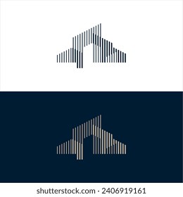 plantilla de diseño del logotipo del hogar, logotipo con estilo de forma abstracto y minimalista