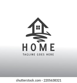 Home logo design template.  Beach home icon- Vector illustration