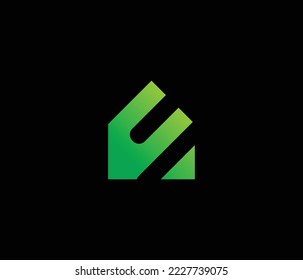 
Home Logo Design Template. U letter home logo design template