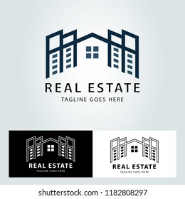 Home logo design template. Vector illustration