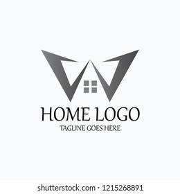 Home logo design template. Vector illustration