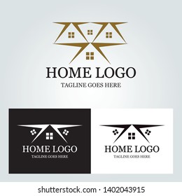 Home logo design template. Vector illustration