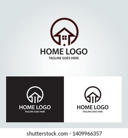 Home logo design template. Vector illustration