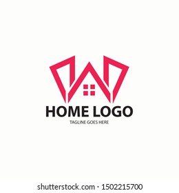 Home logo design template. Vector illustration