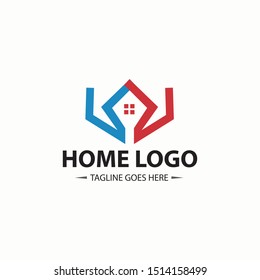 Home logo design template. vector illustration