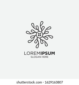 Home logo design template vector illustration