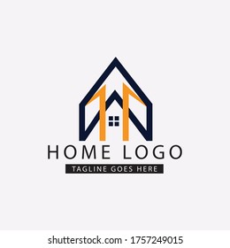 Home logo design template. Vector illustration