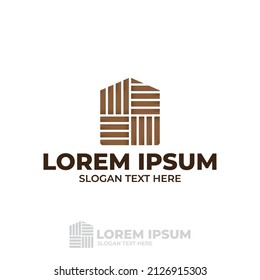 Home logo design template, wood parquet flooring vinyl hardwood, home flooring logo design template.