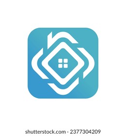 Home logo design with unique concept template Premium Vector