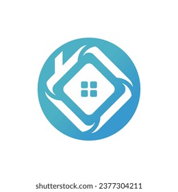 Home logo design with unique concept template Premium Vector