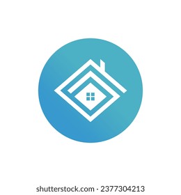 Diseño de logotipo residencial con plantilla de concepto única Vector Premium