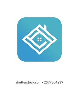 Diseño de logotipo residencial con plantilla de concepto única Vector Premium