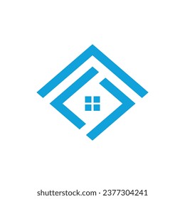 Diseño de logotipo residencial con plantilla de concepto única Vector Premium