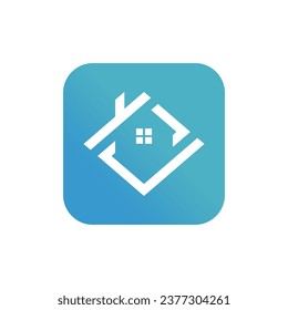 Home logo design with unique concept template Premium Vector
