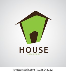 Home logo design vector illustration, web icon, Ecology sign, House Logotype, services Household, kid house, brand, Cartoon