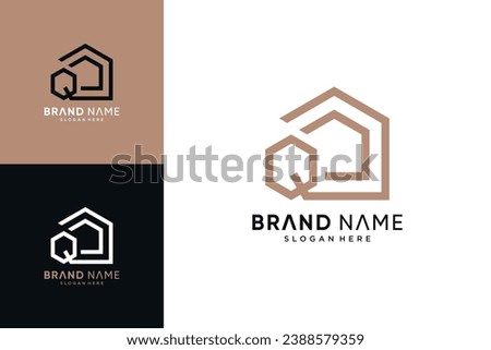 Home logo design vector illustration combined with letter q and creative unique concept
