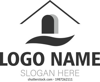 Home logo design vector stock