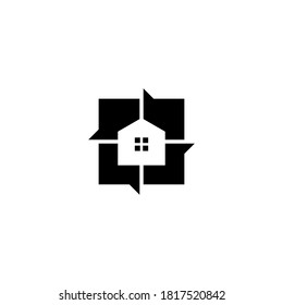 diseño de logotipo de casa símbolo vectorial idea gráfica
