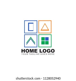 Home logo design vector template