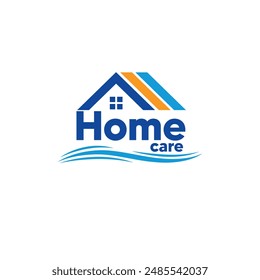 home logo element for care roofing real estate business and service